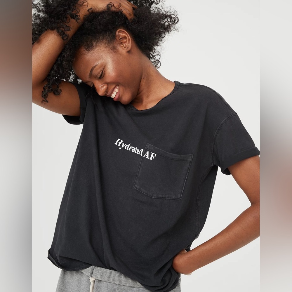 Aerie Offline Tshirt in Black